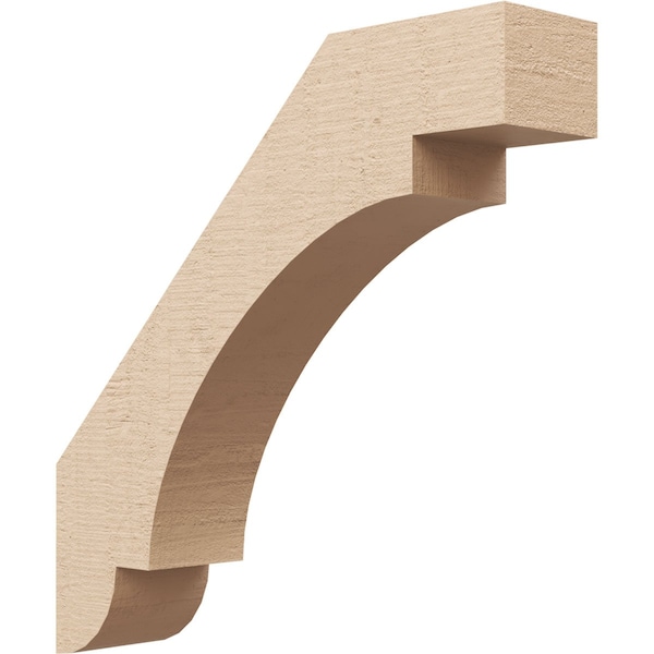 Ekena Millwork 3-inch W x 14-inch D x 14-inch H Aspen Rough Cedar Woodgrain TimberThane Knee Brace, Primed BRCUR03X14X14ASPRCPR - main